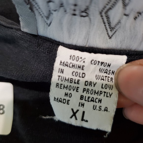 VINTAGE‎ Cover Charge Women Dress XL Black Shirt Drawing Pockets 90s USA - Picture 10 of 10